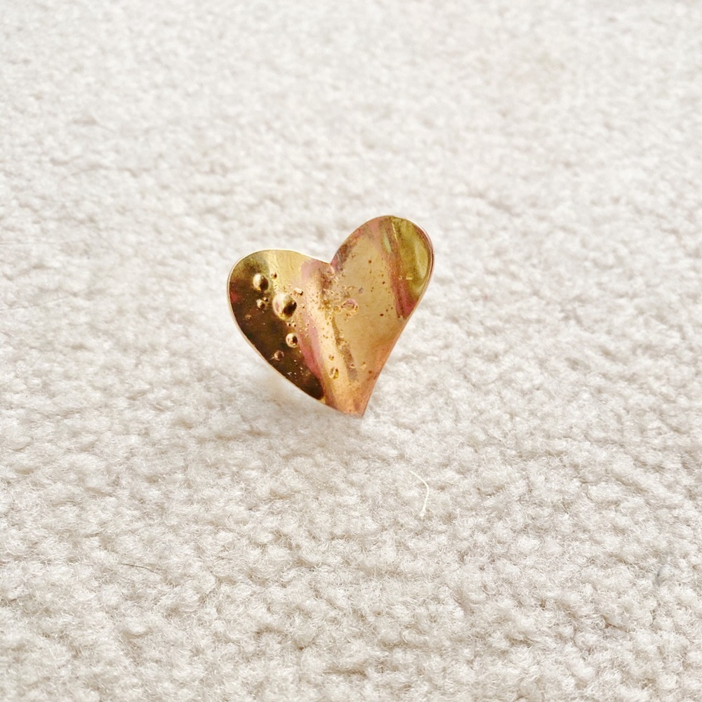 Jules Smith Cocktail Gold Heart Ring